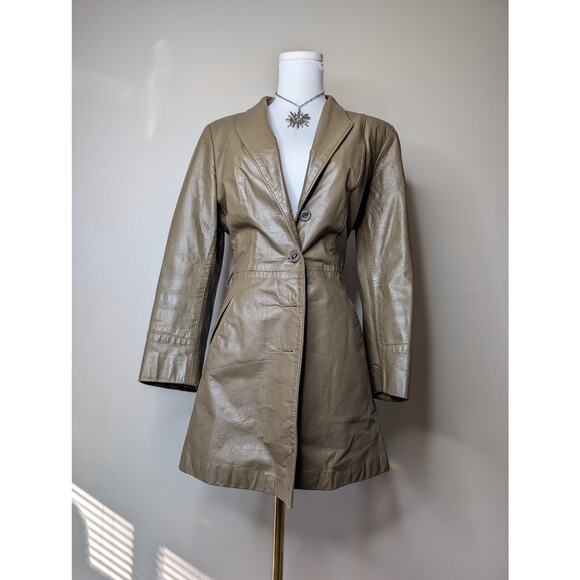 Vintage Leather Blazer Jacket - Picture 1 of 8